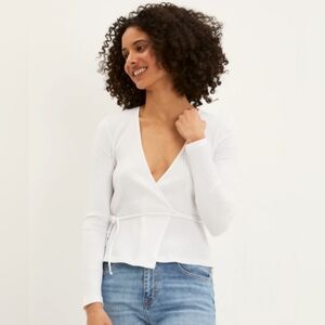 White Wrap Top